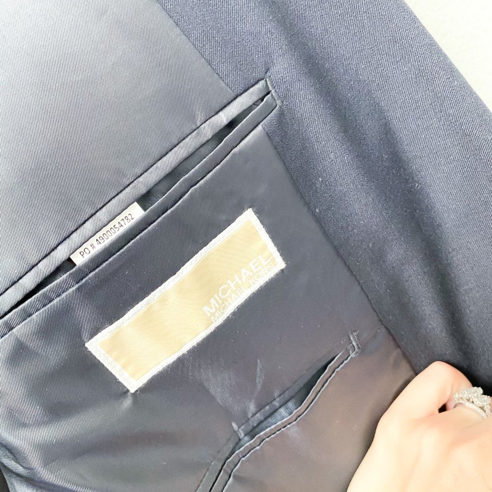 ❤️SOLD❤️Michael Kors Wool Blend Navy Blue Sports - Picture 4 of 9